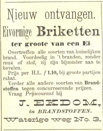 Advertentie Briketten Ekdom