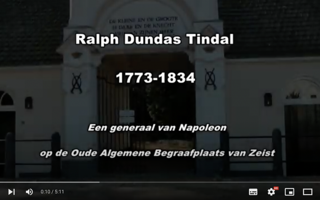 Ralph Dundas Tindal, Een generaal van Napoleon op de Oude Algemene Begraafplaats van Zeist